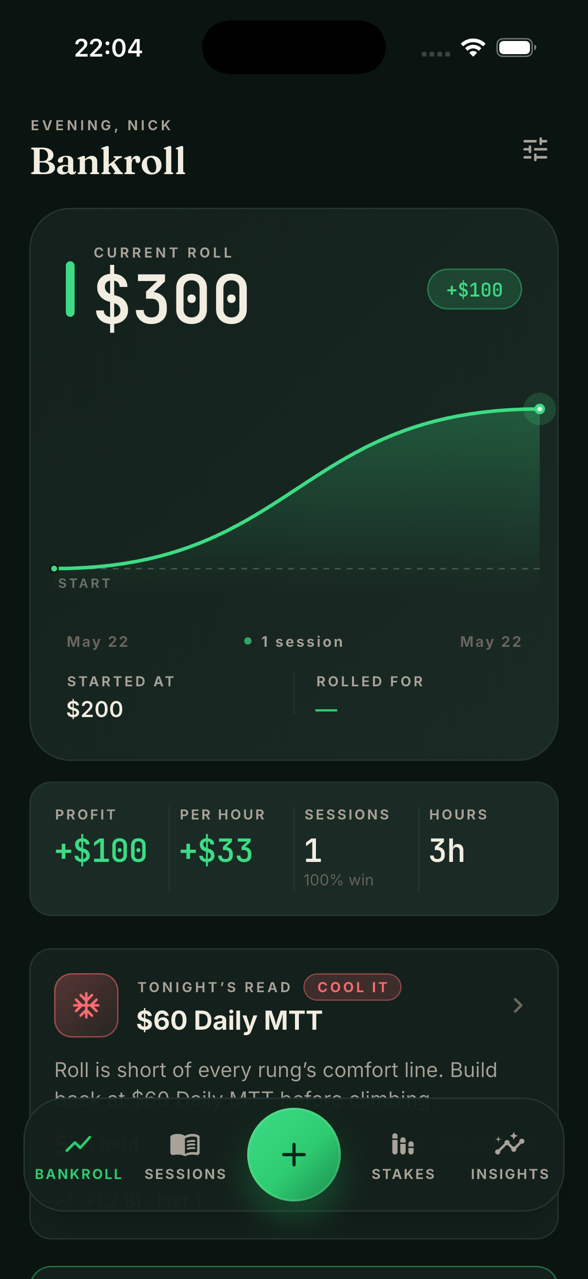 Poker Cardom Bankroll Dashboard